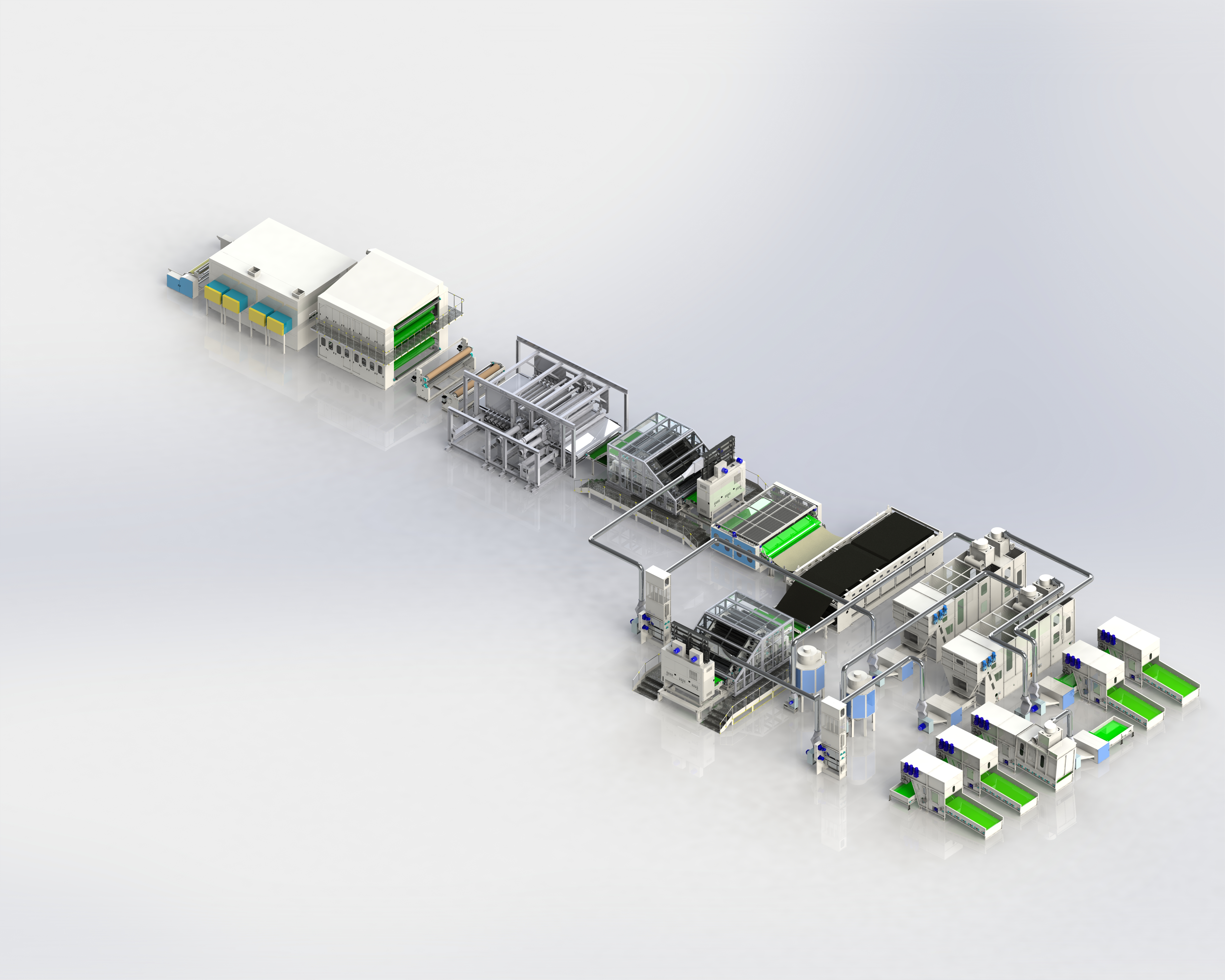 徐道才3500兩梳一鋪水刺線設備佈局視角二