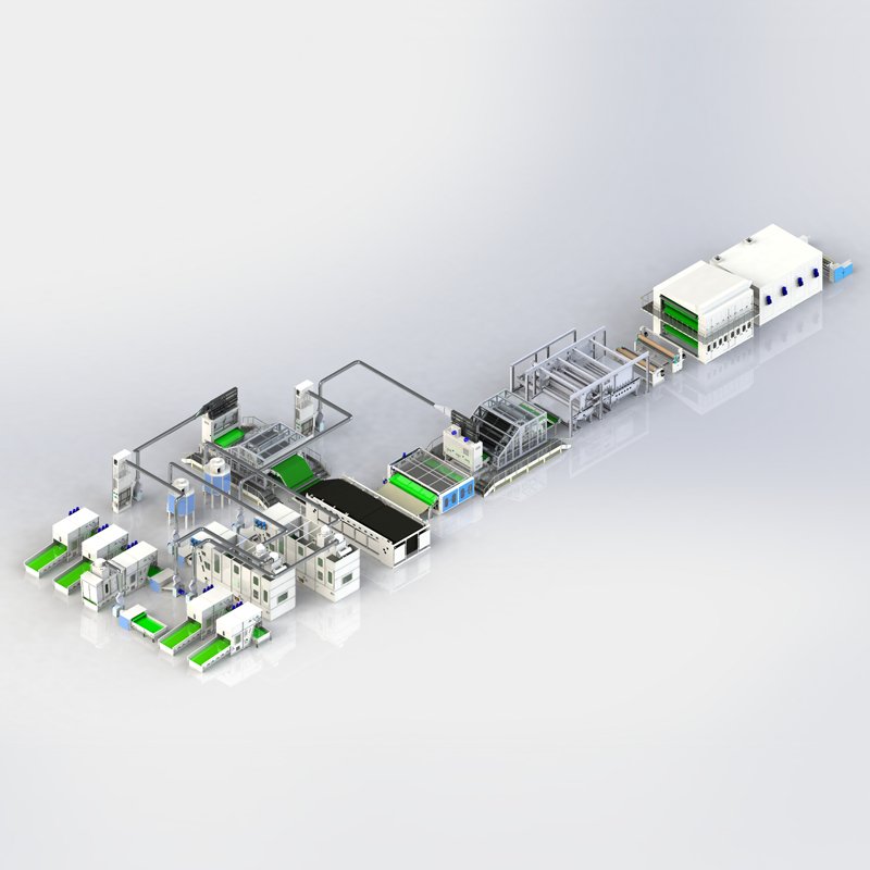 徐道才3500兩梳一鋪水刺線設備佈局
